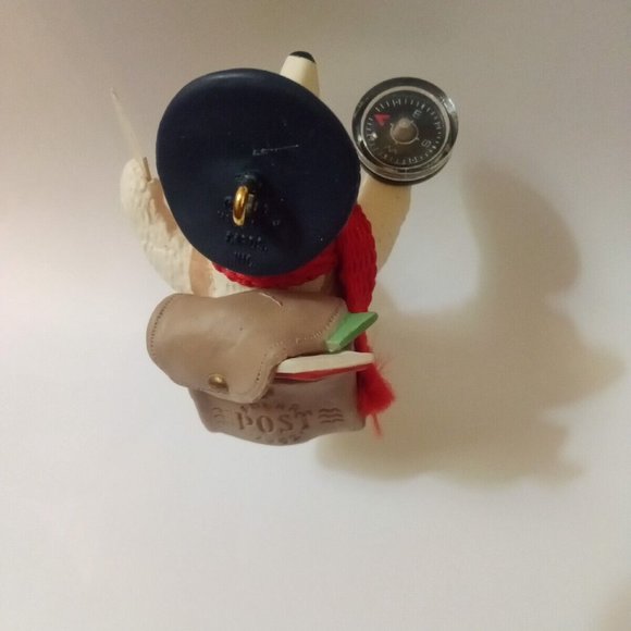Postman Polar Bear Keepsake Christmas Ornament Hallmark 1992 - Picture 6 of 6
